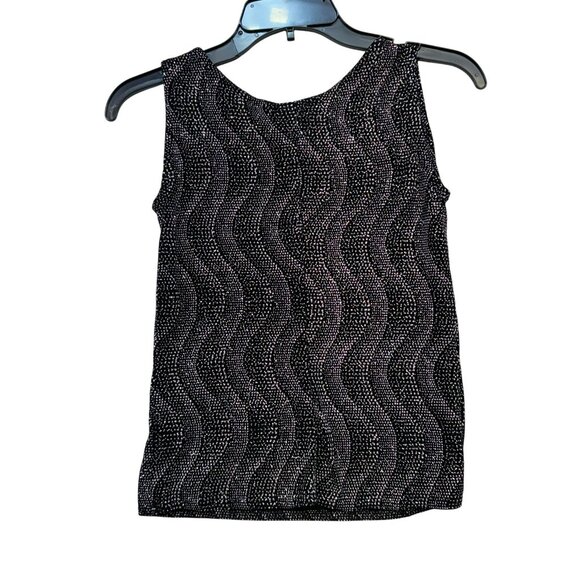 Onyx Nite Womens Beaded Long Sleeve Tank & Jacket Small Black & Pink Silver Glit - Picture 14 of 14